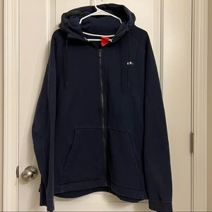 Nike Sweatershirt Open Front Zip Down Fleece Jacket